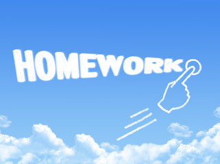 Sticker - Homework cloud shape