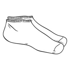 Poster - Vector Sketch Illustration - Pair of Short Socks