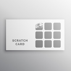 Wall Mural - scratch card vector mockup template