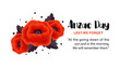 Anzac Day vector poster. Lest We forget.