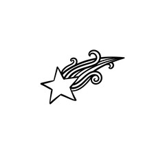 Poster - Shooting star hand drawn outline doodle icon