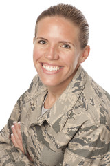 Wall Mural - Happy female airman