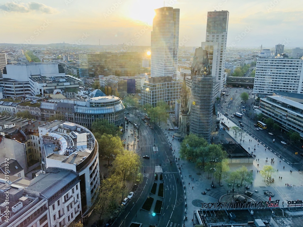 Obraz na płótnie Panorama Berlin City West w salonie
