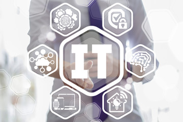Wall Mural - it information technology concept. ai iot big data cloud computing digital network transformation au