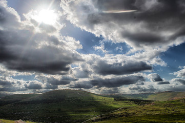 dark clouds over the plains