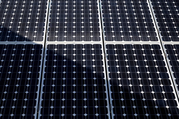 Close-up of solar panels