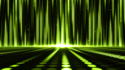 Poster - Digital abstract moving light dots pattern for stage background and screensaver