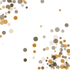 4185145 Gold, white and gray confetti transparent dots.