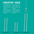 © titima157 - vector illustration. lamp idea. infographics. marketing, victory. Ladder to success. walk. goal. graphic. stair. icon. destination,win ladder to success concept with idea light bulb.