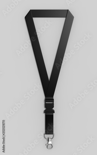 Blank Lanyard with metal snap hook and detachable plastic buckle for print design presentation Poster Mural XXL