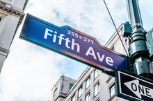 5th Avenue (Ave) Sign, New York NYC