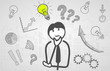 © Ainoa - homme d'affaire pensif marketing entreprendre
