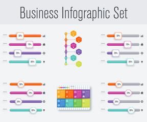 Wall Mural - Set with infographics