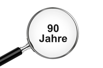 Sticker - Lupe sucht/findet - 90 Jahre