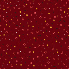 Leinwandbilder - Abstract seamless pattern. Different simple elements