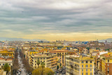 Fototapeta Paryż - Rome Aerial View From Vatican Musuem Viewpoint