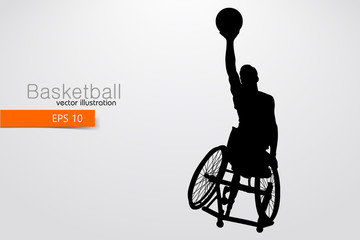 Basketball player disabled. Vector illustration