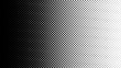 Gradient halftone dots background horizontal vector illustration. Black white dots halftone texture. Pop Art black white halftone pattern. Background of Art. AI10