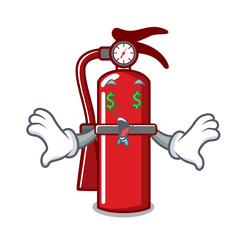 Poster - Money eye fire extinguisher mascot cartoon