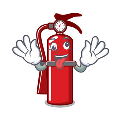 Poster - Crazy fire extinguisher mascot cartoon