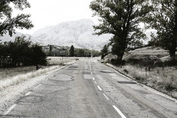 Canvas Print - Asphalt road in Spain