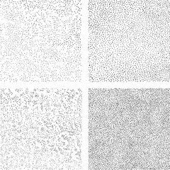 Poster - Hand draws dots seamless texture. A set of backgrounds for decorative halftone pattern fills. Mezzotint art. Vector