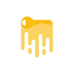 Sticker - Key Paint Logo Icon Design