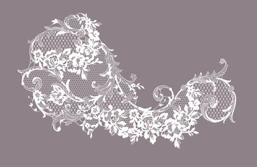 lace ornate element. vector illustration