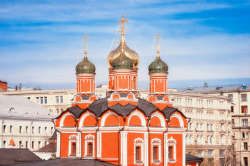 Fototapete - Moscow Znamensky Monastery, that on the old sovereign court on Varvarka Street,