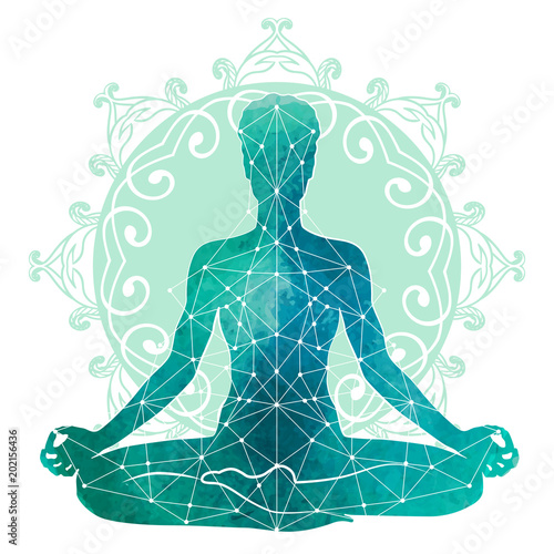 Yoga Watercolor Silhouette Stock Vector Adobe Stock Yoga Watercolor Silhouette Stock Vector Adobe Stock