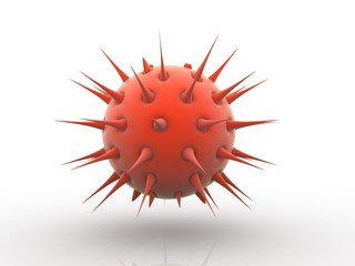 3d rendering Virus bacteria cells background