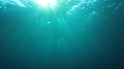 Sticker - Underwater sunlight blue ocean