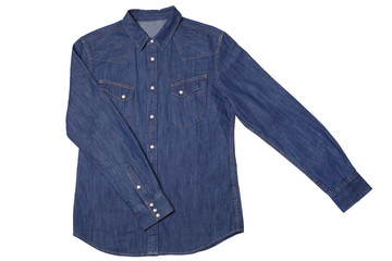 Blue male jeans shirt