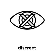 Discreet Icon Isolated On White Background