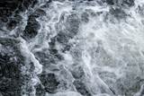 Fototapeta Kwiaty - Abstract dark blue Waterfall wave water background texture