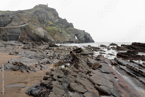 Gaztelugatxe islet with San Juan hermitage on top Poster