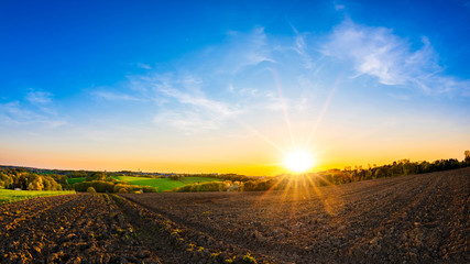Wall Mural - Beautiful sunset in the countryside