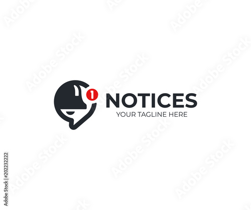 Fotografía Notification logo template