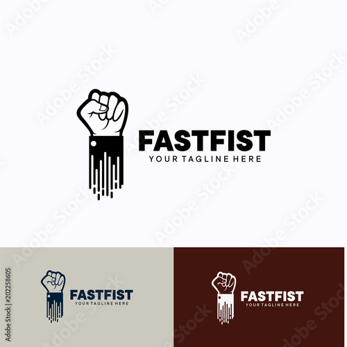 Fast Fist Logo Template Design Creative Vector Emblem For Icon