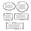 © Wongjogja - set of quote box bubble speech template with black outline style isolated