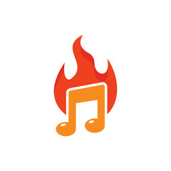 Poster - Burn Music Logo Icon Design