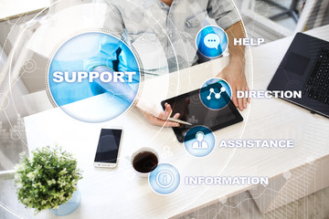 Technical support. Customer help. Business and technology concept.