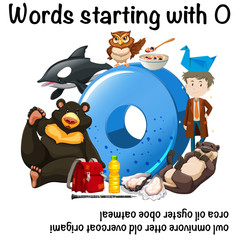 Poster - Words Starting with Letter O