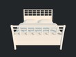 © Archmotion.net - 3d rendering of a white bed isolated on a black dark background