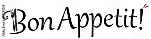 Plakaty do jadalni bon-appetit-vektor-logo