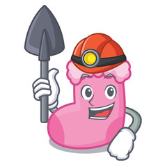 Sticker - Miner sock mascot cartoon style