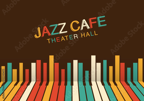 Artistic jazz night background in color Canvas Print