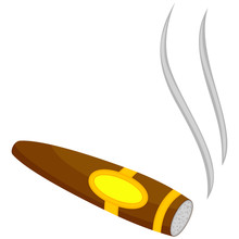 Colorful Cartoon Lighted Cigar