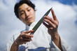 © ADDICTIVE STOCK - Japanese chef with knives in Paris
