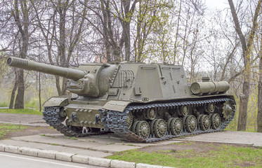 self-propelled artillery installation of the Soviet Army, who took part in the battles of World War II